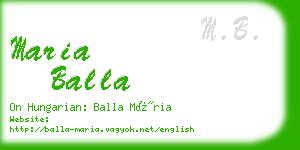 maria balla business card